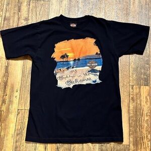 Vintage 2003 Harley Davidson Nassau Bahamas Biker Beach T-Shirt‎ Large
